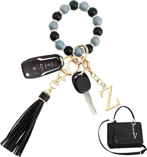 Porte Clef Femme Lettre A-Z Porte-clés Avec Initiales Porte