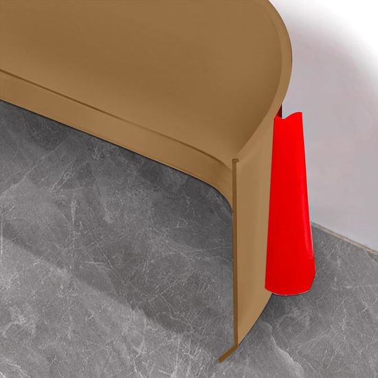 Plinthe Souple PVC Autocollante 50x20 Mm, Rouleau 24 M - Imperméable, Anti-moisissure, Pour Cuisine, Salle De Bain - 9