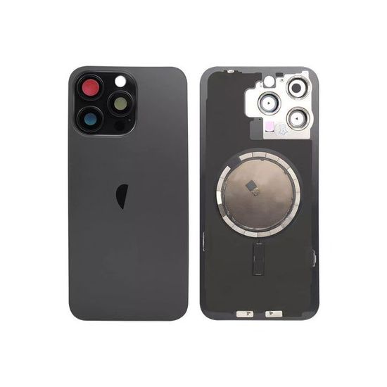 Vitre arrière iPhone 15 Pro Max avec plaque et Lentille intégrée + NFC et Flash