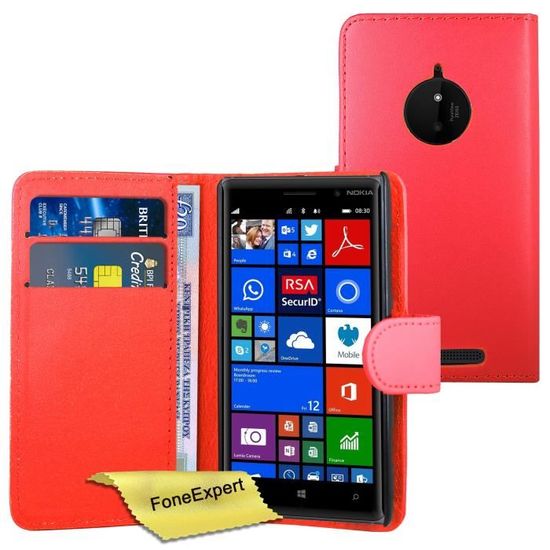 Etui Luxe Nokia Lumia 930 4G Noir Ultra Slim Cuir Style Avec Stand