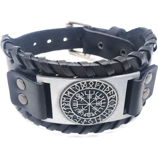Töpferey Chope à bière Viking - Tasse en argile avec gravure « Vegvisir » - Tasse médiévale en céramique - Gris