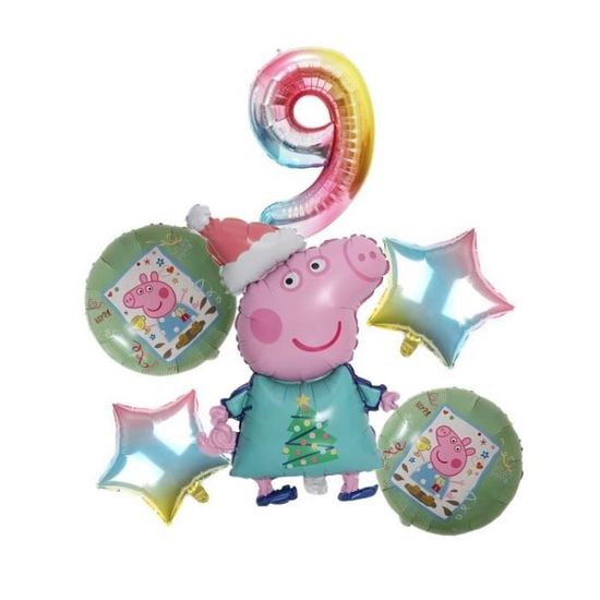 6 Pieces Ensemble Peppa Pig Fete D Anniversaire Ballon Multiples Styles George Peppa Personnages De Dessins Ani Green 9 Jo261 Cdiscount Maison