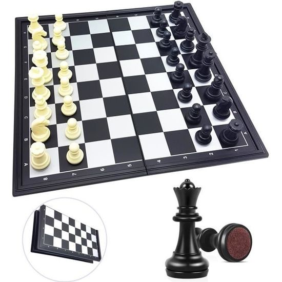 Jeu d’échecs magnétique pliable 32cm