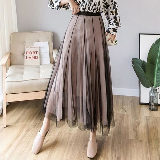 Acheter jupe longue de tulle beige: choisir jupes longues de tulle