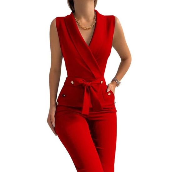 Pantalon Cargo Femme élégant - Tissu élastique Confortable - Coupe Large Fluide - Poches Pratiques - Pour Tous Les Jours, Bureau Ou Sport - 5