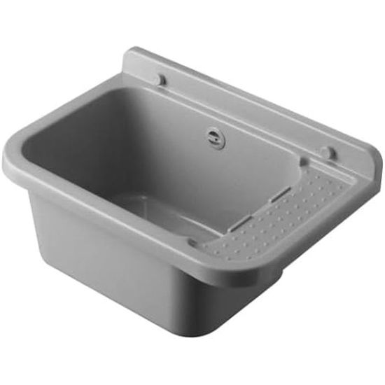 Lavabo Extérieur Negrari En Résine PVC - 60x50x85cm - Résistant Aux Intempéries Et Acides - Fabriqué En Italie