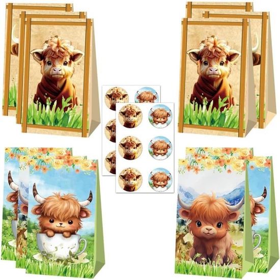 Calendrier Avent Calendrier De L'Avent 2025 Highland Cow - 24 Jours, Vaches Décoratives 2D En Résine - Compte à Rebours Noël Cadeau Cadeau Original Noël Adulte Enfant