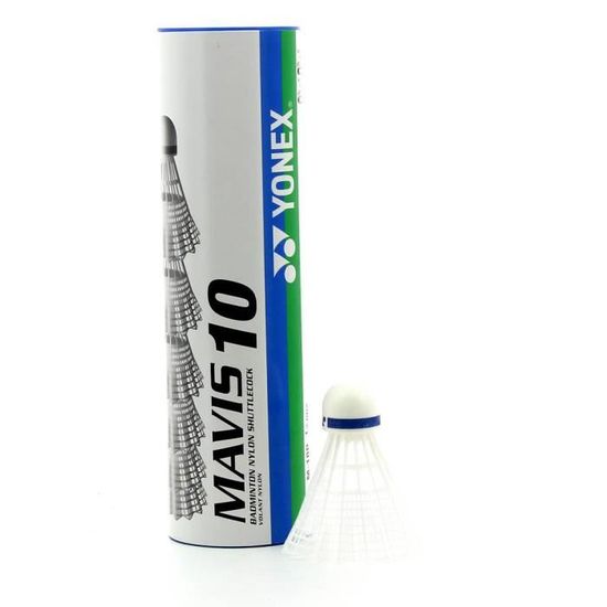 couleur Tube de 1//2 douzaine Blanc Yonex Mavis 10 Volants de badminton