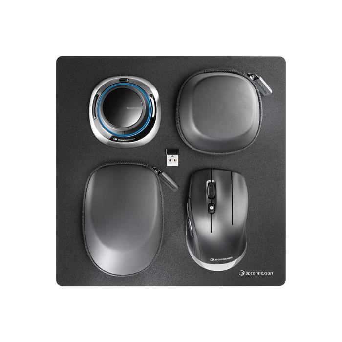Souris 3D – 3Dconnexion – SpaceMouse Wireless Kit 2 – Ergonomique – 2 boutons – Sans fil 2.4 GHz