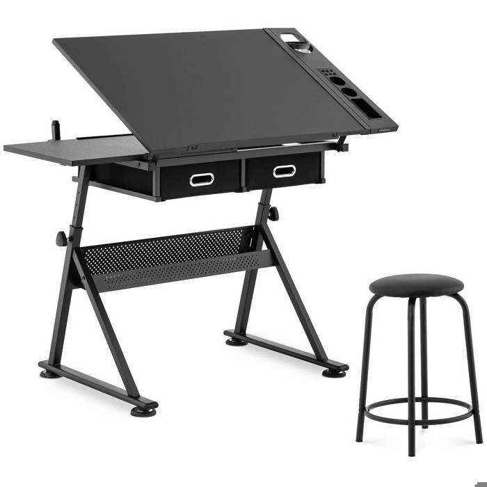 Table a dessin Fromm & starck modele pour architecte avec plateau inclinable et tabouret