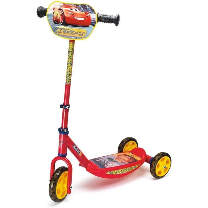 Smoby - Disney Cars 3 - Patinette 3 Roues - Trottinette Enfant - Roues Silencieuses - 750154