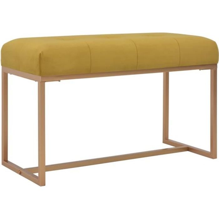 SIB Banc 80 cm Moutarde Velours