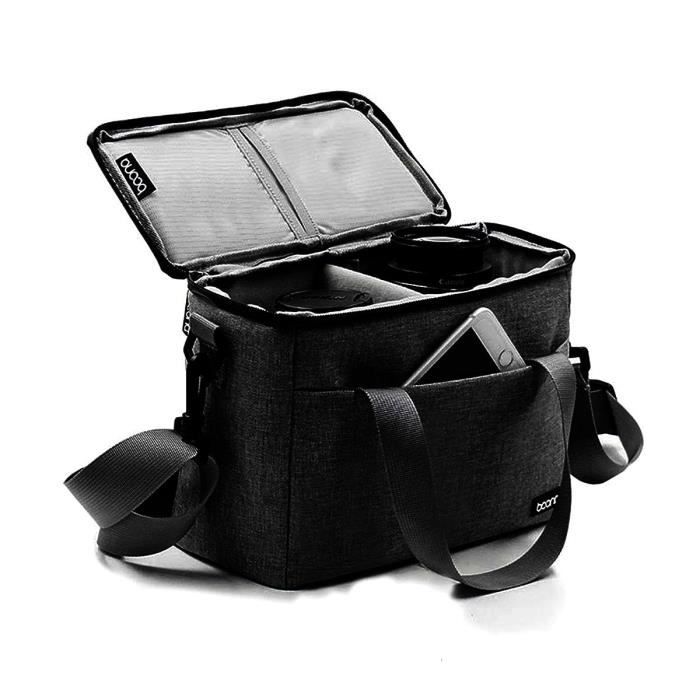 sac à photographie pour Canon Nikon Sony appareil photo numérique Noir