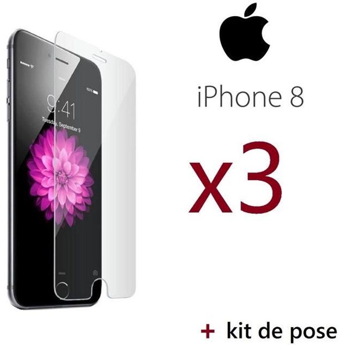 vitre protege ecran verre trempé pour iphone 8