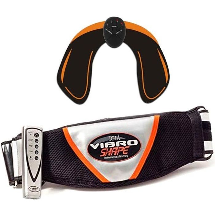 Ceinture de massage professionnel Vibro Shape Forme - vibrante et massante + effet sauna - pour Ventre, Jambes, Cuisse, fesse