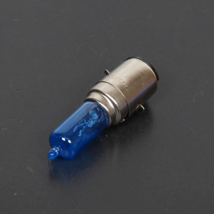 Ampoule lampe de feu avant BA20D look Xénon 12V 35/35W moto scooter 50 à boite