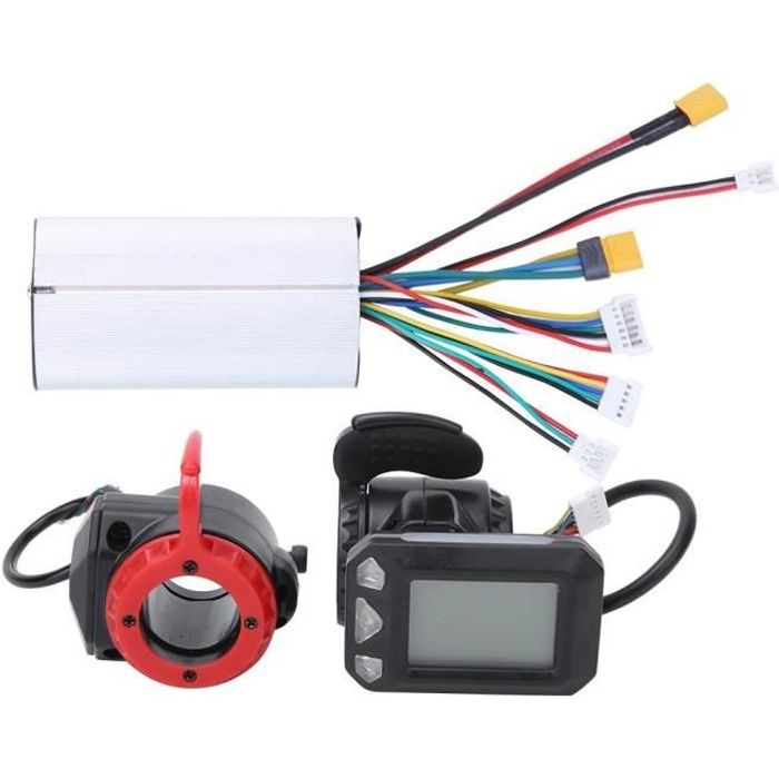 Ensemble d'accessoires de contrôleur de vélo électrique en fibre de carbone de 5,5 pouces (contrôleur + accélérateur + frein)