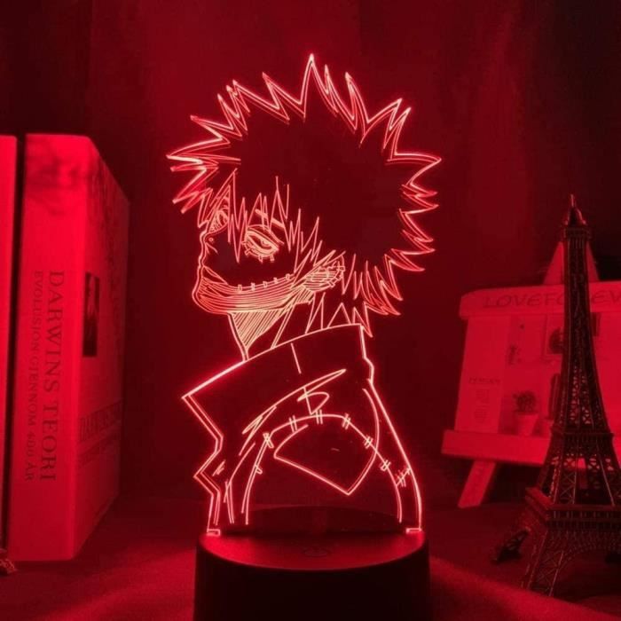Acrylique 3d lampe Anime My Hero Academia Dabi Led Lumière pour Chambre Décor Cool Manga Cadeau pour Lui RVB Coloré Night Light Dabi