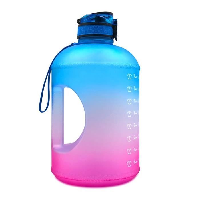 Gourde,Grande bouteille de sport en plastique sans BPA de 3,78 l, gourde pour gourde, gourde pour voyage, sport, - Type pink
