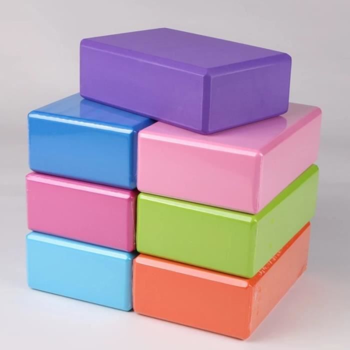 Briques de Yoga de couleur assortie, accessoires en mousse EVA, outil de Fitness, exercice d'étirement, aide color sent randomly