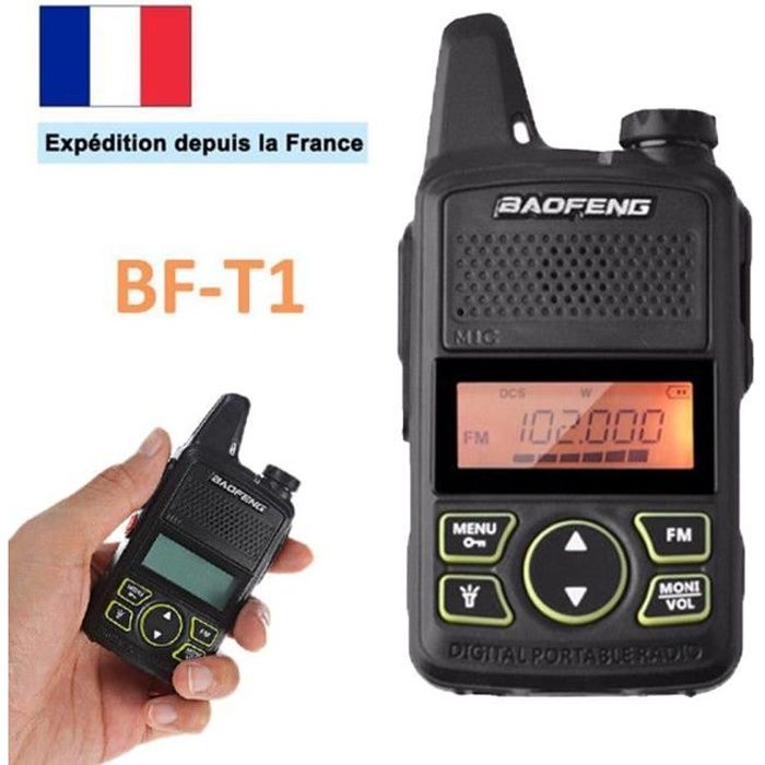 Neuf Baofeng BF-T1 MINI Talkie-walkie FM radio UHF 400-470MHz (Casque compris) - fonctionner avec UV-5R