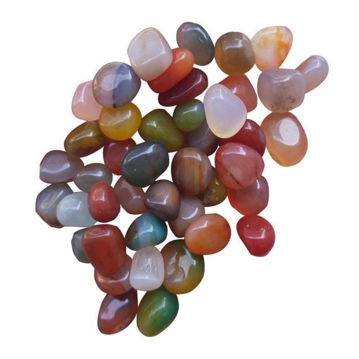 DAMILY® Colour Agate Pierres précieuses Gravel d'agate coloré couleur