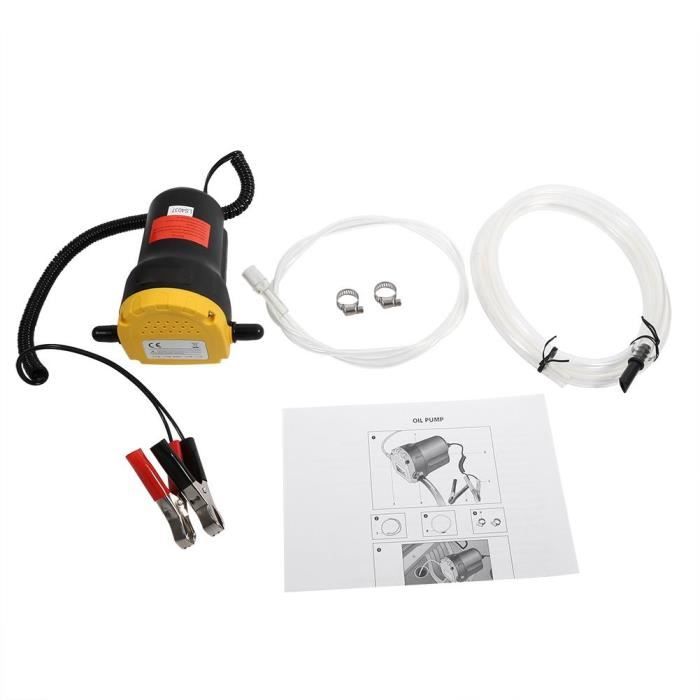 Aspiration électrique de pompe d'extracteur de transfert de fluide d'huile diesel 12V pour le bateau de moto de voiture Noir