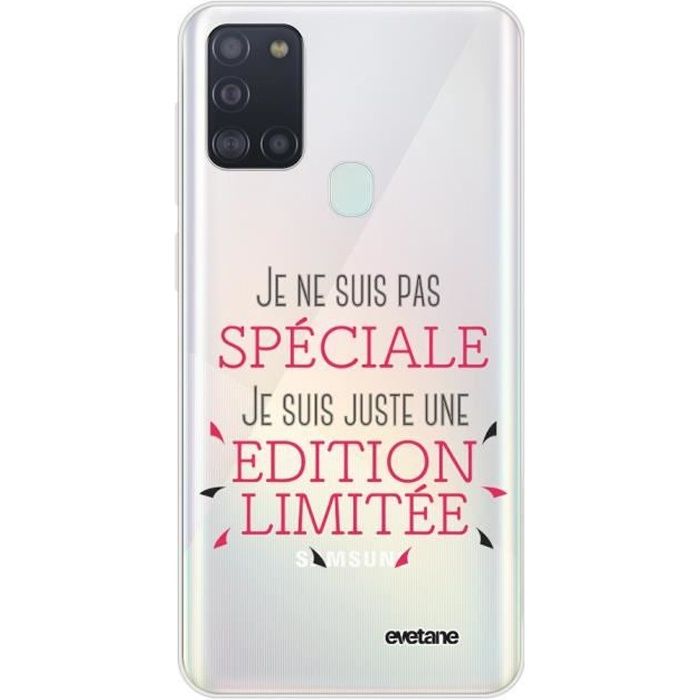 Coque Samsung Galaxy A21S 360 intégrale transparente Spéciale édition limitée Ecriture Tendance Design Evetane.