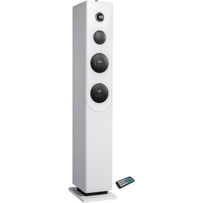 SHOT CASE - INOVALLEY HP33-CD Tour de son Bluetooth - Lecteur CD - Blanc