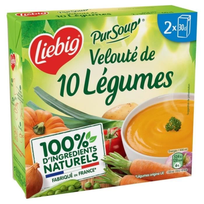 LIEBIG - Pursoup Velouté 10 Légumes Briques 2X30Cl - Lot De 4