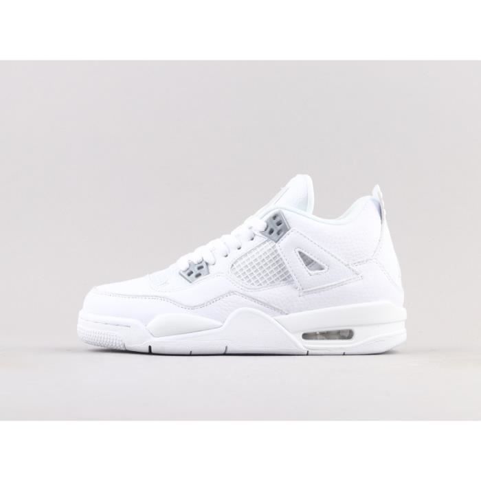 AIR Jordans 4 Vintage Metallic White Sneakers Homme Femme OM2615-333