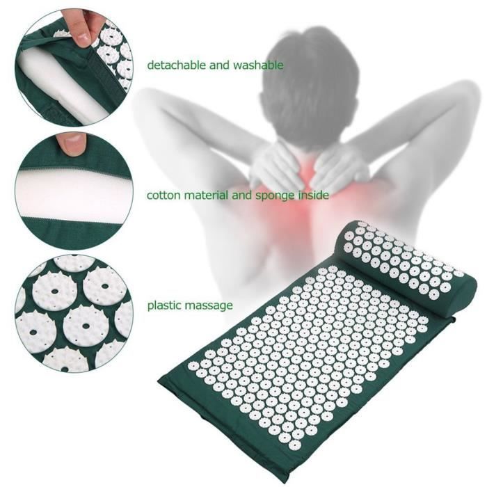 Tapis d'Acupression + Sac - Soulage douleurs Dorsales - Sciatique - Massage dos - Relaxation Musculaire - Acupuncture