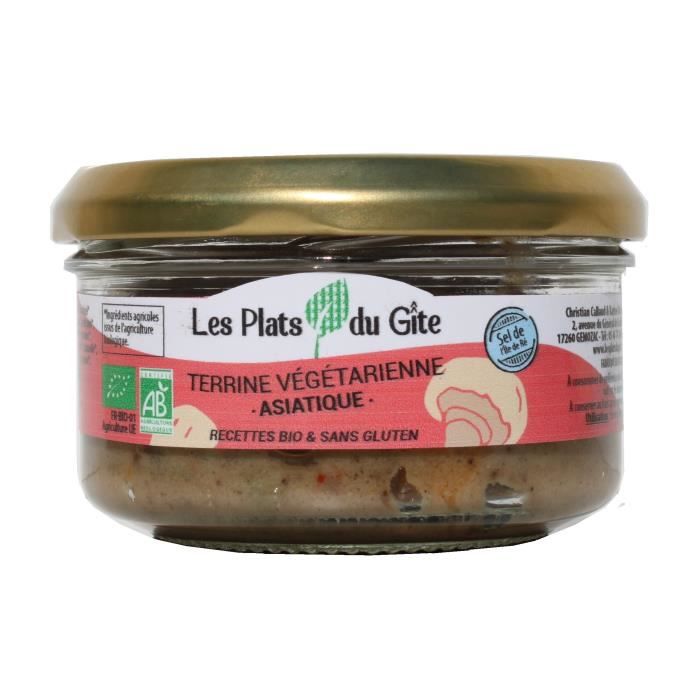 LES PLATS DU GITE Terrine Végétarienne Asiatique - Bio - Végan - 120 g