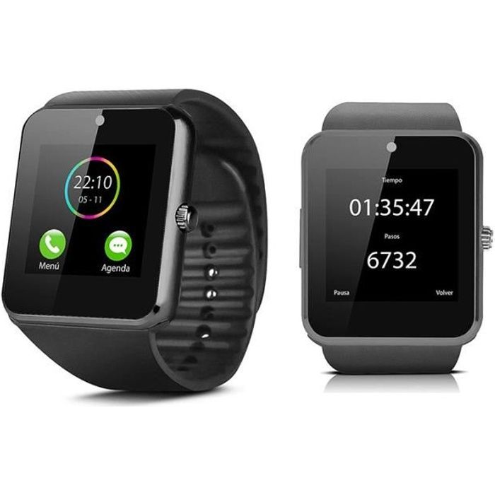 SHOP-STORY - Smartwatch Montre Connectée Compatible tous Smartphones Android - Version Noir