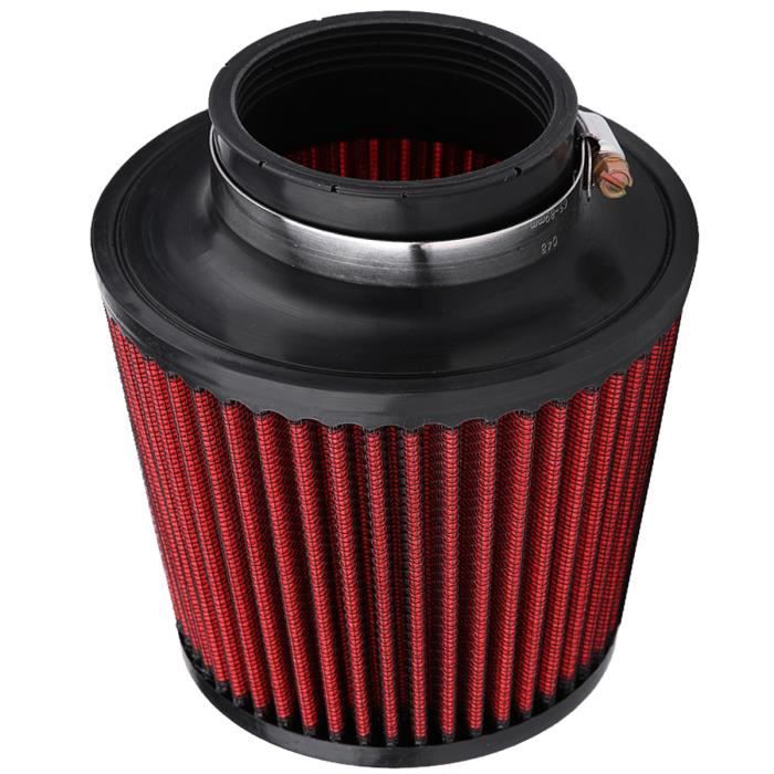 Décapant universel de filtre à air de cône rond d'admission d'air à haut débit de Modification de voiture 76mm