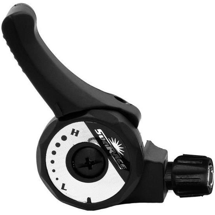 Manette dérailleur vélo - manette dérailleur gauche - 3 vitesses - couleur noir