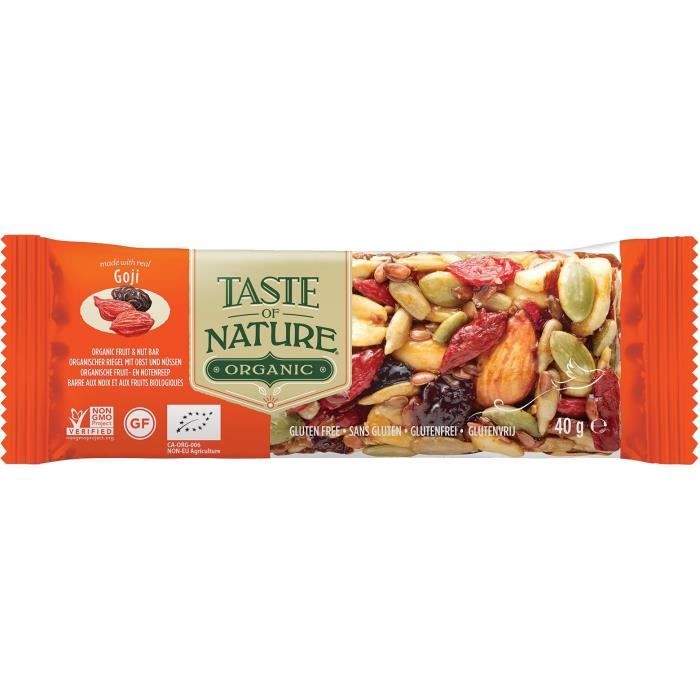 TASTE OF NATURE Barre Baie de Goji Bio 40 g