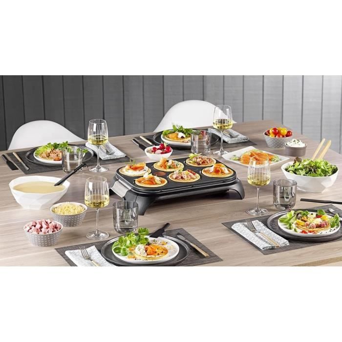 Crêpière électrique pour 6 crêpes 1000W noir