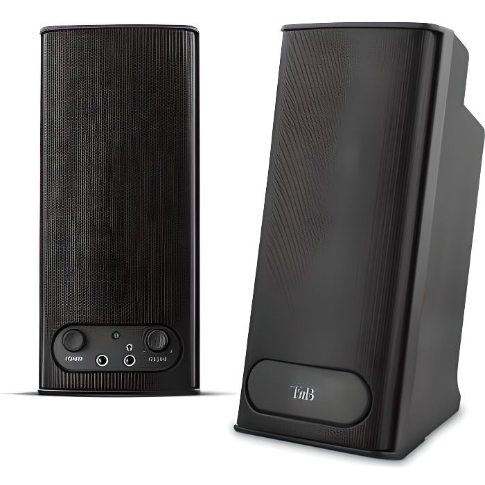 T'nB DUST Enceintes 2.0 20W Sobres & puissantes - Noir