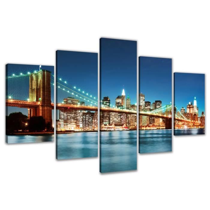 200 x 100 cm impression sur toile New York USA 6301-SCT peinture - image - tableau - decoration sur châssis