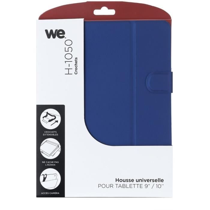 WE Etui Universel Tablettes 10- Crochet- Bleu Nuit