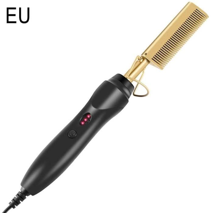 Letway Peigne Chaud Peigne Cheveux Peigne Lissant Peigne Chauffant Peigne Lisseur,Peigne Chauffant Électrique Lisseur Multifonctionn