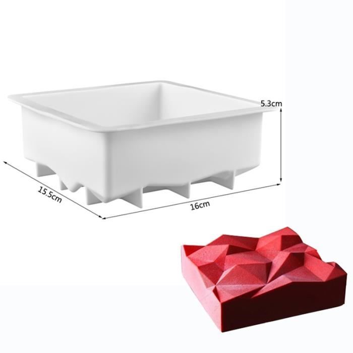 3 -Moule à gâteau en Silicone antiadhésif,géométrie irrégulière,poêle à Mousse 3D,Art de cuisson,pour Muffin Brownie pâtisserie,