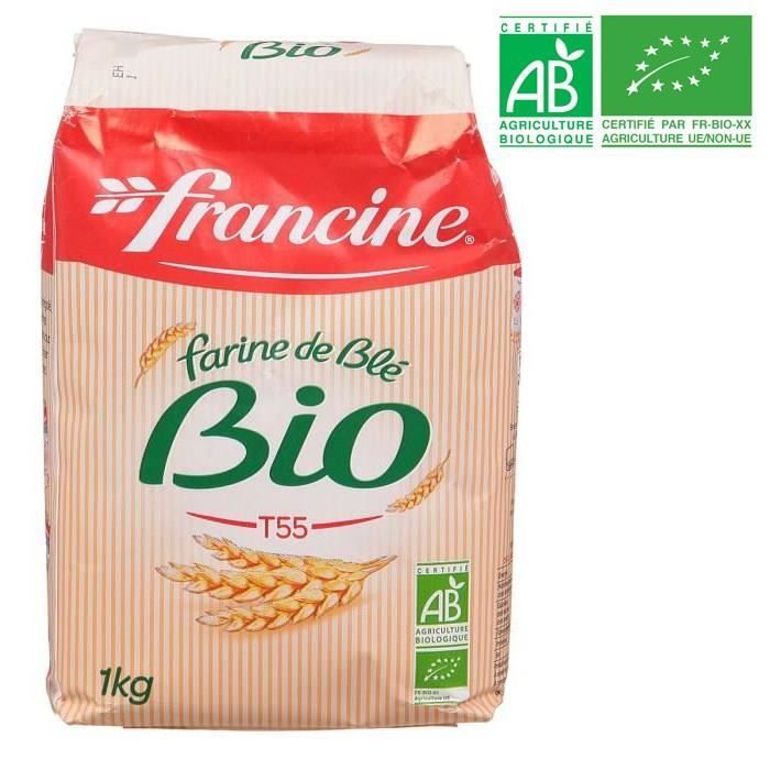 Farine de blé bio 1 kg Francine