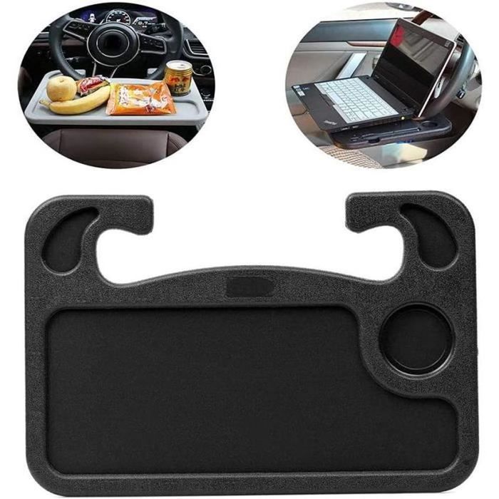 Organiseur De Siège Auto Multifonction - Rangement Voiture Avec Plateau, Compatible Tablette IPad, Noir