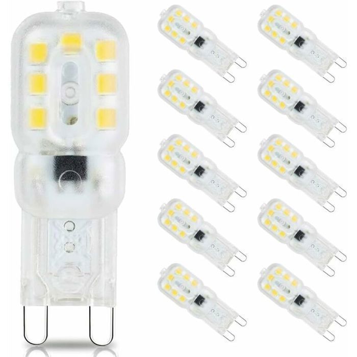 Lot De 6 Ampoules LED G9, 2,5W (équivalent 20W Halogène) - Blanc Chaud 3000K, Neuf