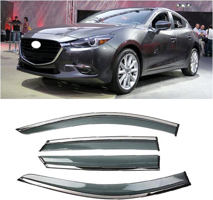 Deflecteur Auto 4 pièces Déflecteurs pour Auto pour Mazda3 2014-2017, DéFlecteurs Vent ...