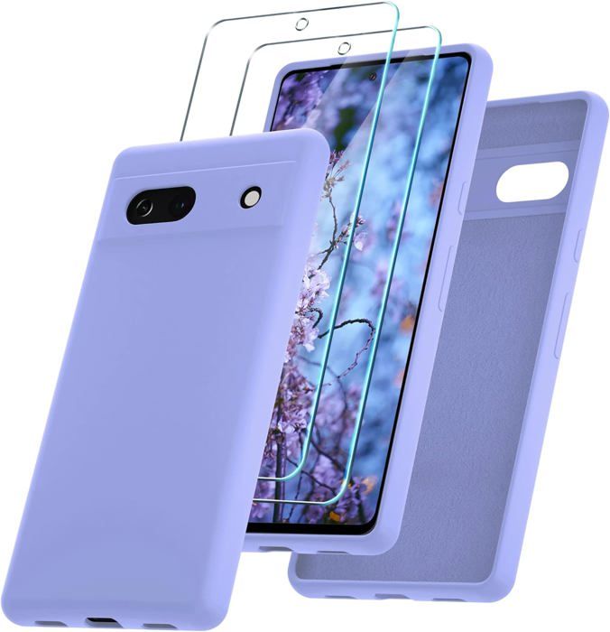 Cover Per Google Pixel 9a + Vetro Temperato Incluso | Custodia Trasparente Antiurto In Silicone TPU Morbido | Protezione 360° - Blu