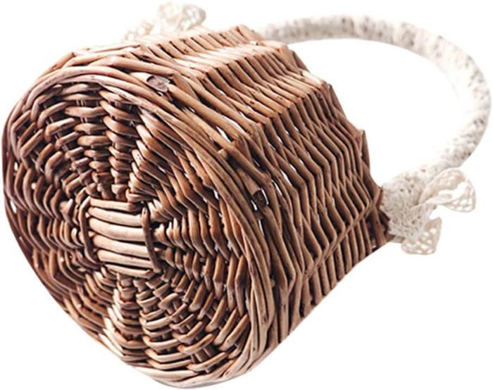 Panier à linge,Panier en rotin avec poignée pliante en osier,pour stockage de plantes d'herbe de Panier à linge,Panier en rotin avec poignée pliante en osier,pour stockage de plantes d'herbe de