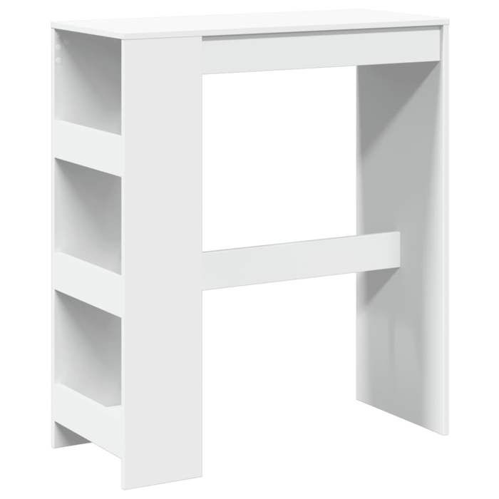 Table de bar et étagère Rectangulaire -s blanc 90x40x1035 cm bois dingénierie - Table à manger 2 Personnes SMGCC608757